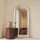 Porta - Specchio Grande ad Arco Cromato Spazzolato a Figura Intera 180cm x 90cm