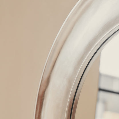 Porta - Specchio Grande ad Arco Cromo Spazzolato a Figura Intera 180cm x 70cm