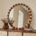 Tessera - Specchio Circolare in Legno a Scacchi Legno Scuro e Legno Chiaro 90cm x 90cm