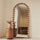 Tessera - Specchio ad Arco in Legno a Scacchi Legno Scuro e Legno Chiaro 170cm x 80cm