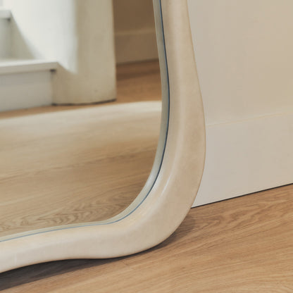 Arcurva - Specchio Irregolare Grande a Figura Intera in Cemento 170cm x 85cm
