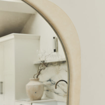 Arcurva - Specchio Irregolare Grande a Figura Intera in Cemento 190cm x 120cm