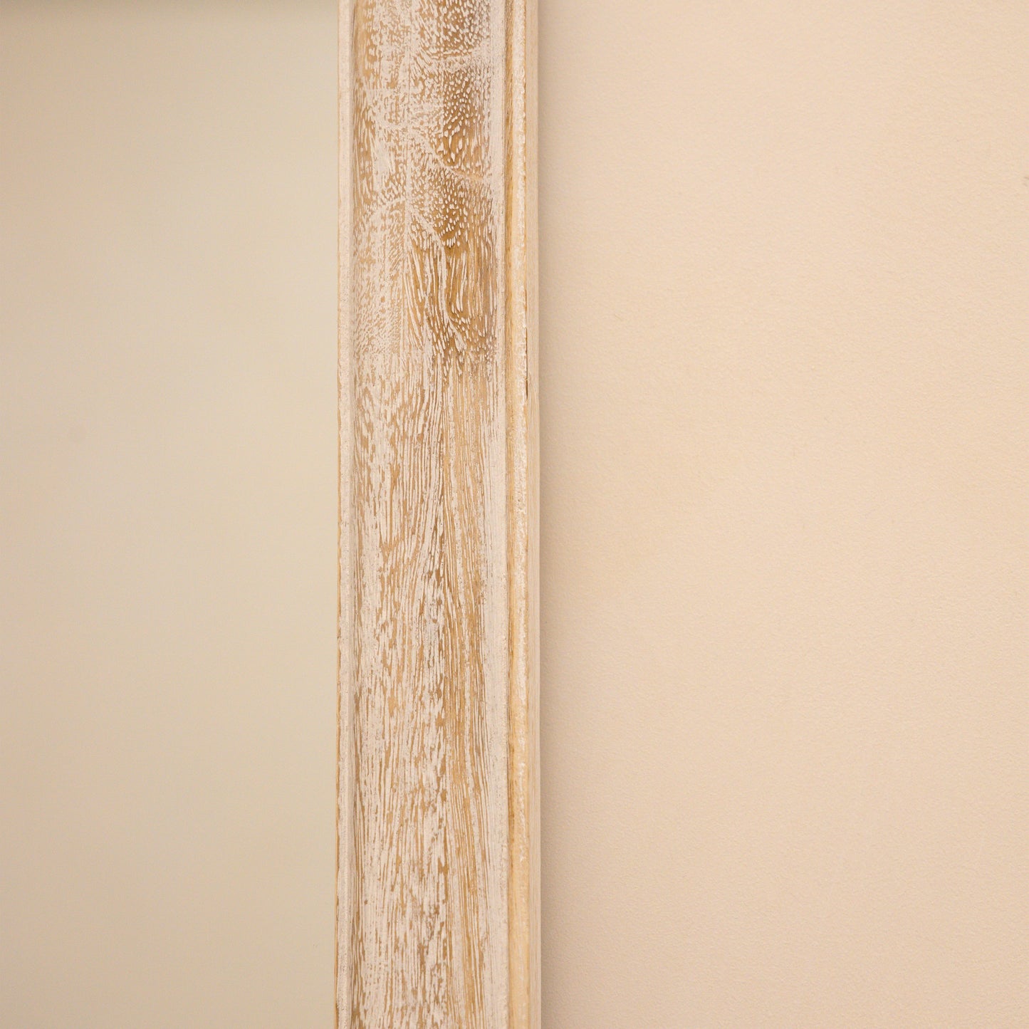 Elena - Specchio ad Arco a Figura Intera in Legno Lavato Bianco 170cm x 75cm