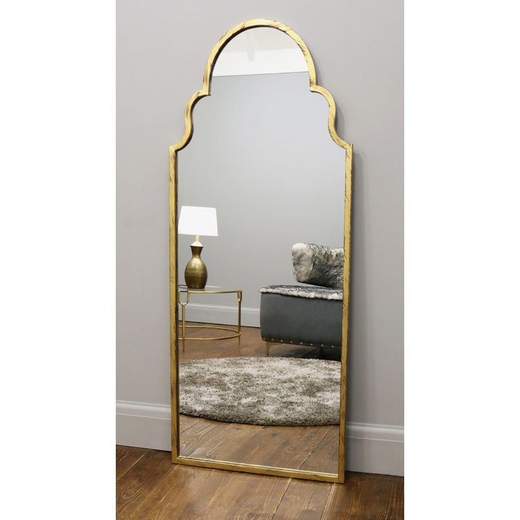 Algiers - Specchio ad Arco in Metallo Oro Grande a Figura Intera 150cm x 60cm