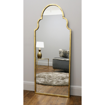 Algiers - Specchio ad Arco in Metallo Oro Grande a Figura Intera 150cm x 60cm