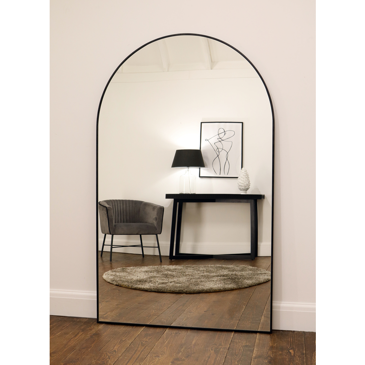 Liberty - Specchio ad Arco in Metallo Nero a Figura Intera 180cm x 110cm