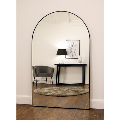 Liberty - Specchio ad Arco in Metallo Nero a Figura Intera 180cm x 110cm