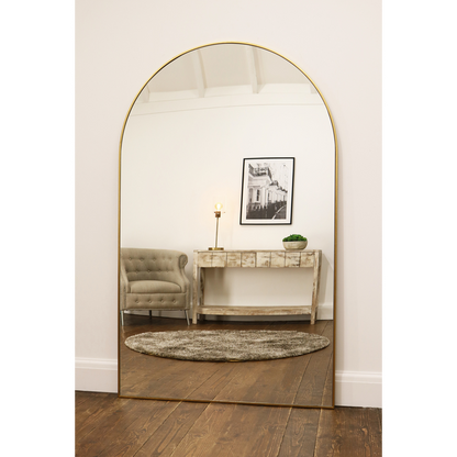 Liberty - Specchio ad Arco in Metallo a Figura Intera Oro 180cm x 110cm
