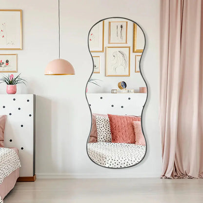 Miroir Mural Pleine Longueur Ondas II - Design Courbé Moderne (160x55cm)