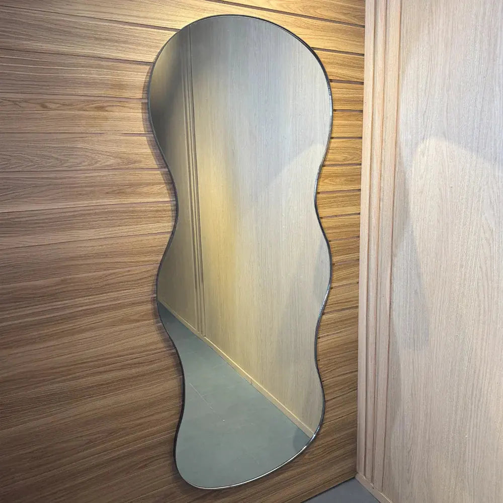 Miroir Mural Pleine Longueur Ondas II - Design Courbé Moderne (160x55cm)