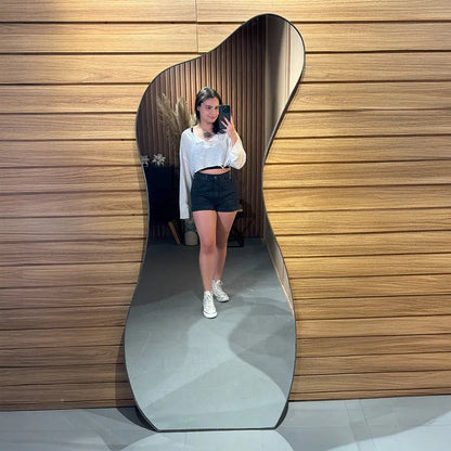 Specchio ad Arco a Figura Intera - 160x55cm Specchio da Parete Moderno Premium