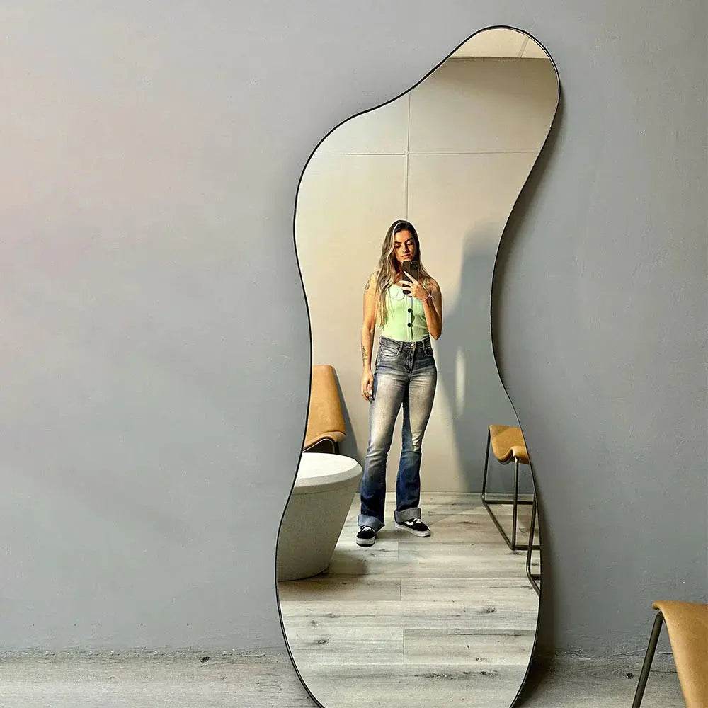 Specchio ad Arco a Figura Intera - 160x55cm Specchio da Parete Moderno Premium