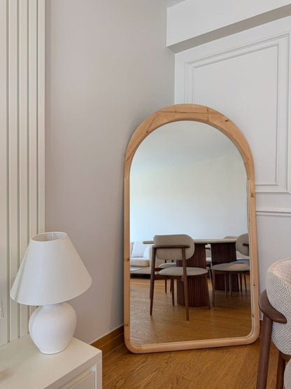 Léa – Specchio Ovale con Cornice in Legno 180x100 cm