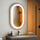 Specchio LED a Capsula Moderno - Vetro Smerigliato con Illuminazione Bi-Tensione