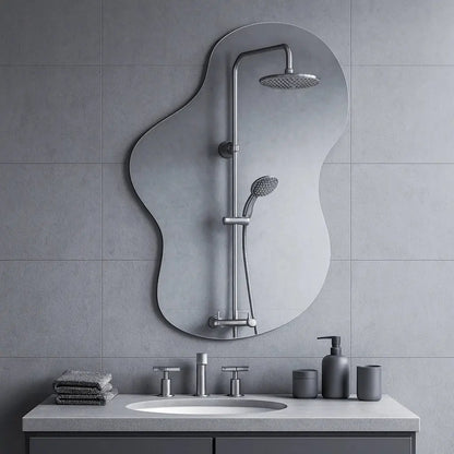 Specchio da Parete Organico Bio Slim IV - Design Amorfo Contemporaneo 45x70cm