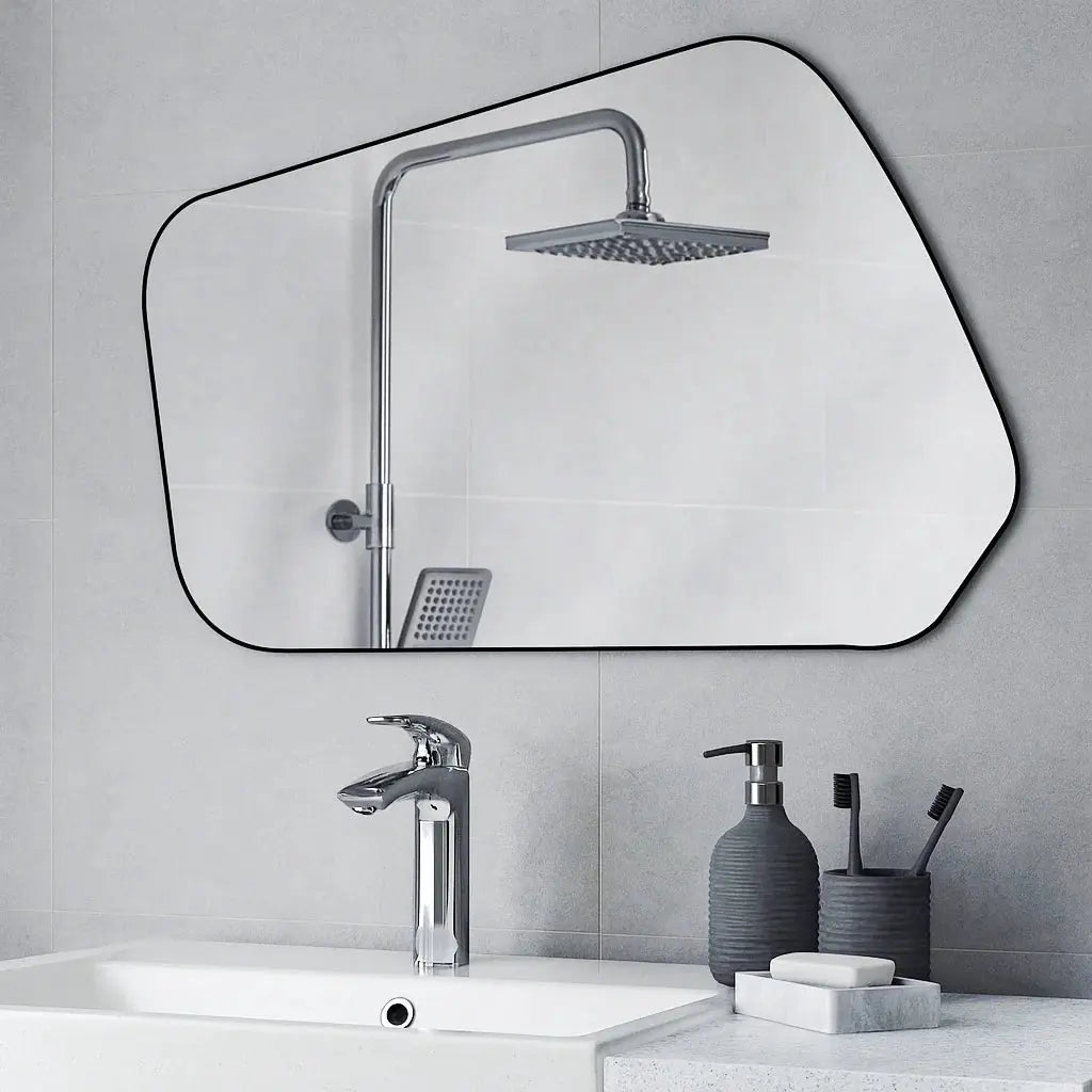 Specchio da Parete Rettangolare Moderno Malta - Design Decorativo Elegante (53x73 cm)