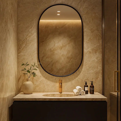 Miroir Mural Ovale Pill - Design Minimaliste et Sophistiqué