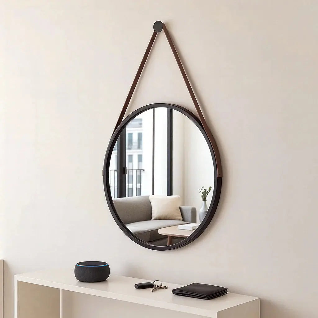 Specchio da Parete Rotondo in Metallo Adnet Industrial Design