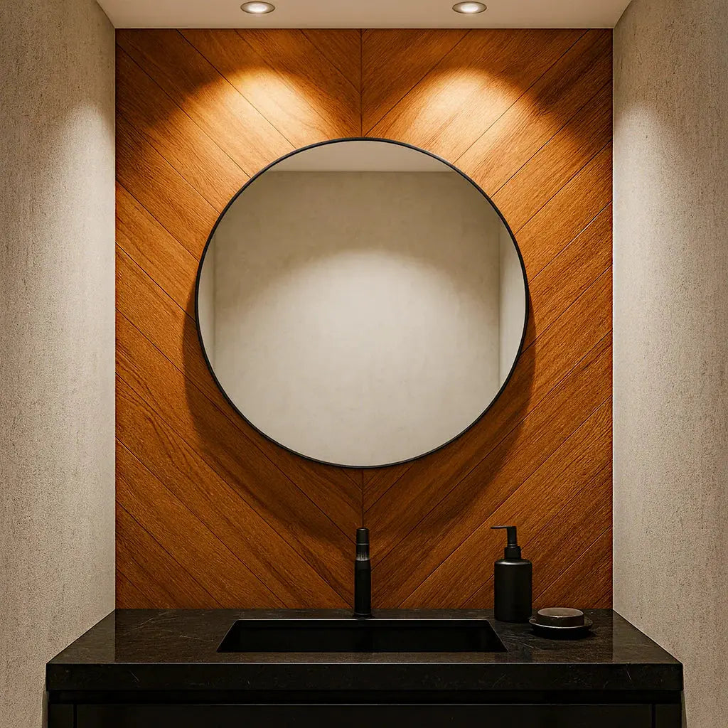 Miroir Mural Rond Traditionnel 50cm - Accent en Verre Clair Intemporel