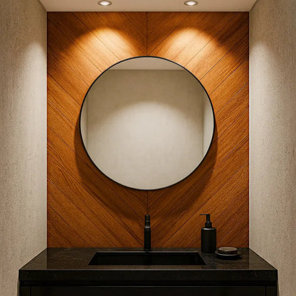 Miroir Mural Rond Traditionnel 50cm - Accent en Verre Clair Intemporel