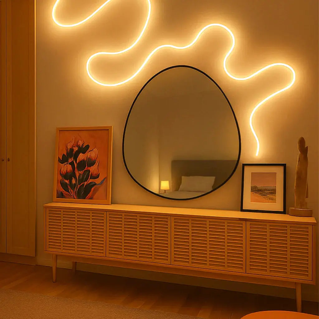 Specchio da Parete Decorativo Grande Encanto - Design Geometrico Moderno 120x100cm