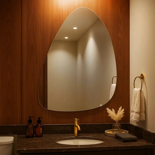 Specchio da Parete Organico Minimalista - Design Contemporaneo Fluido
