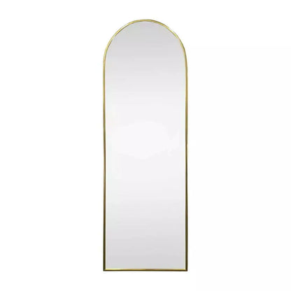 Specchio Decorativo da Parete ad Arco Michi - Elegante Cornice Dorata - 110 x 50 cm