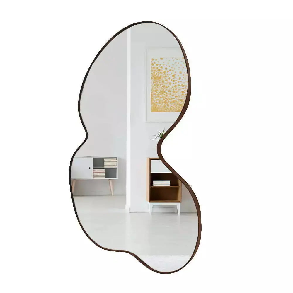 Miroir Mural Nuage Organique Moderne - Design Asymétrique Sans Cadre (80x60 cm)
