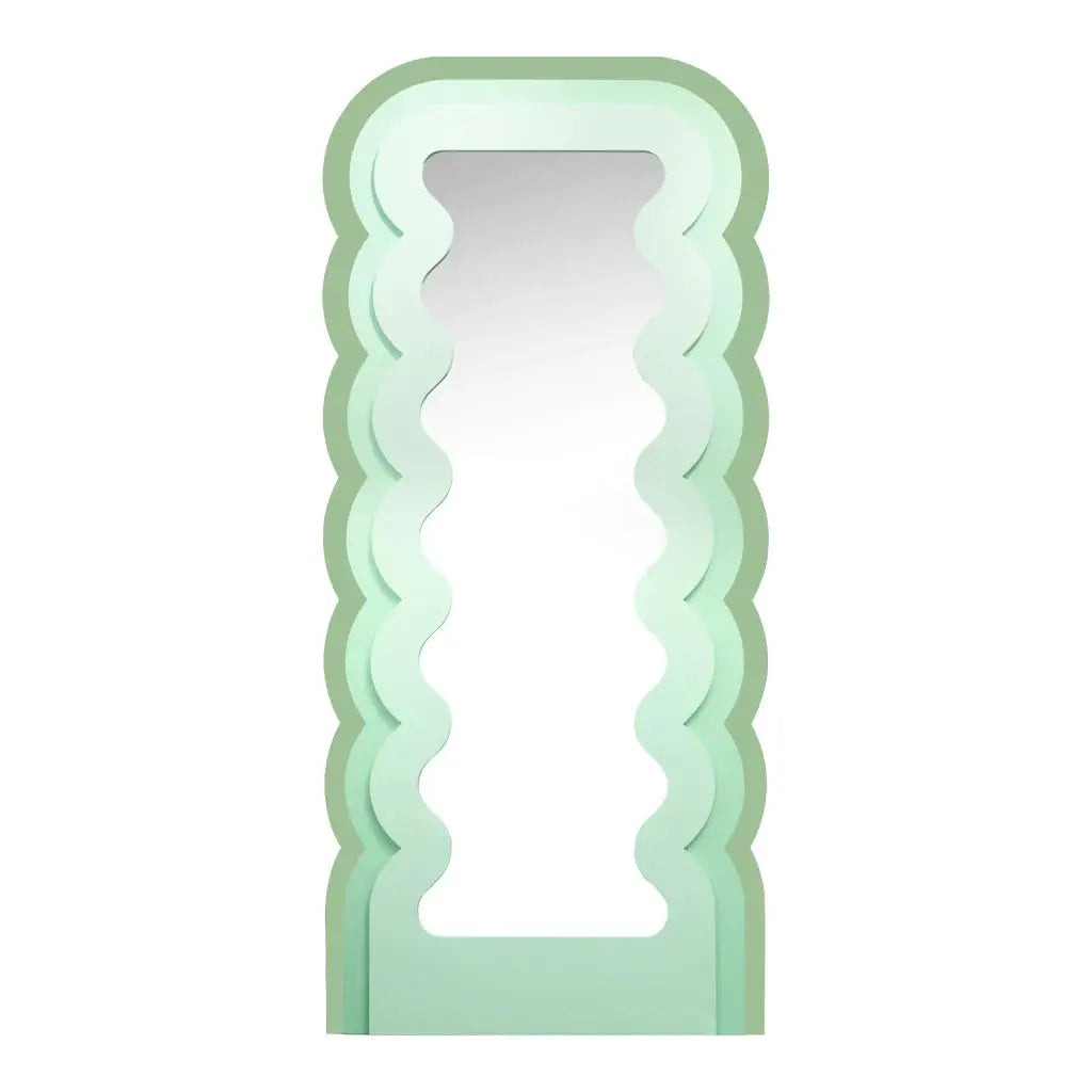 Specchio Decorativo Wavvy Waves Verde Smeraldo Ondulato - 180x80cm