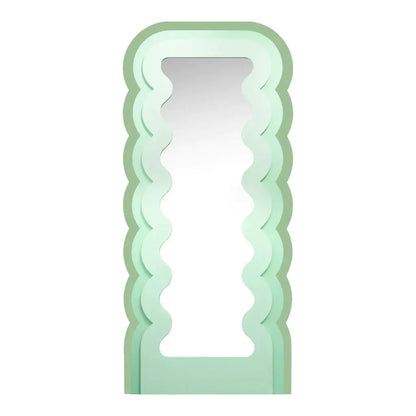 Specchio Decorativo Wavvy Waves Verde Smeraldo Ondulato - 180x80cm