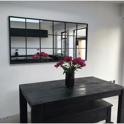 Brooklyn - Specchio Grande in Metallo Nero a Figura Intera 180cm x 90cm