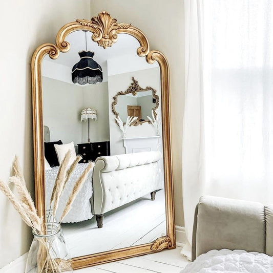 Pelazzo - Specchio Decorato Grande a figura intera Oro 185cm x 104cm