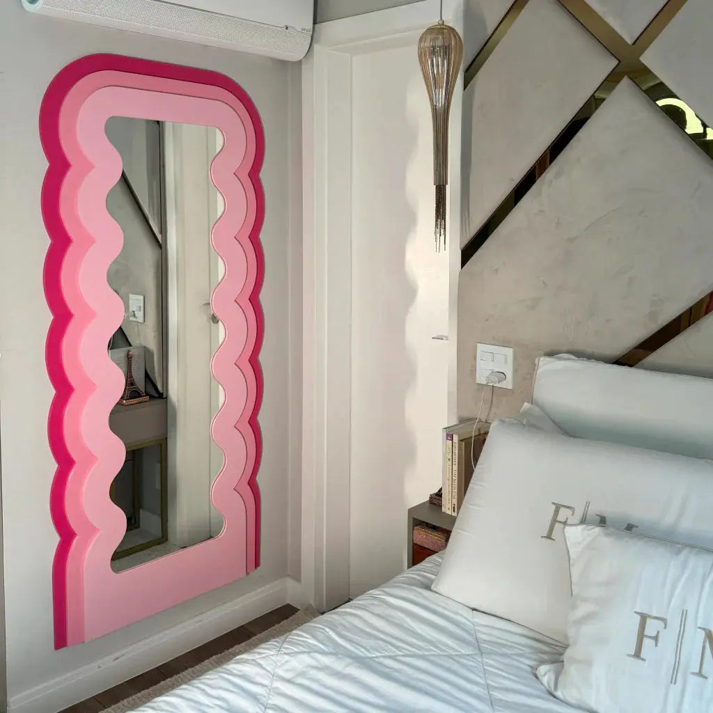 Specchio Wavvy Moderno a Onde Intero - 180x80cm