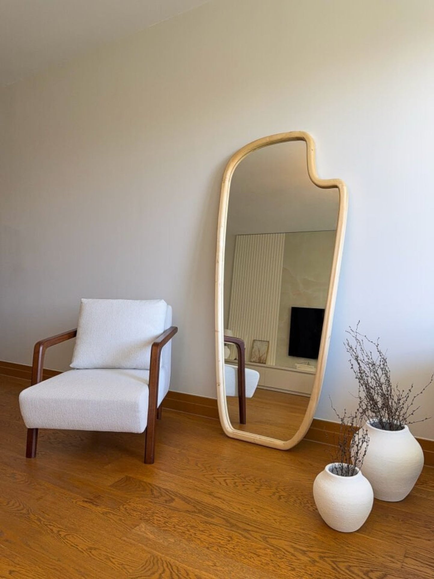 Lene – Specchio Organico in Legno 180x80 cm