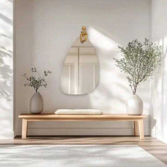 Specchio da Parete Rettangolare Noé IV - Arredo Casa Minimalista (60x40 cm)