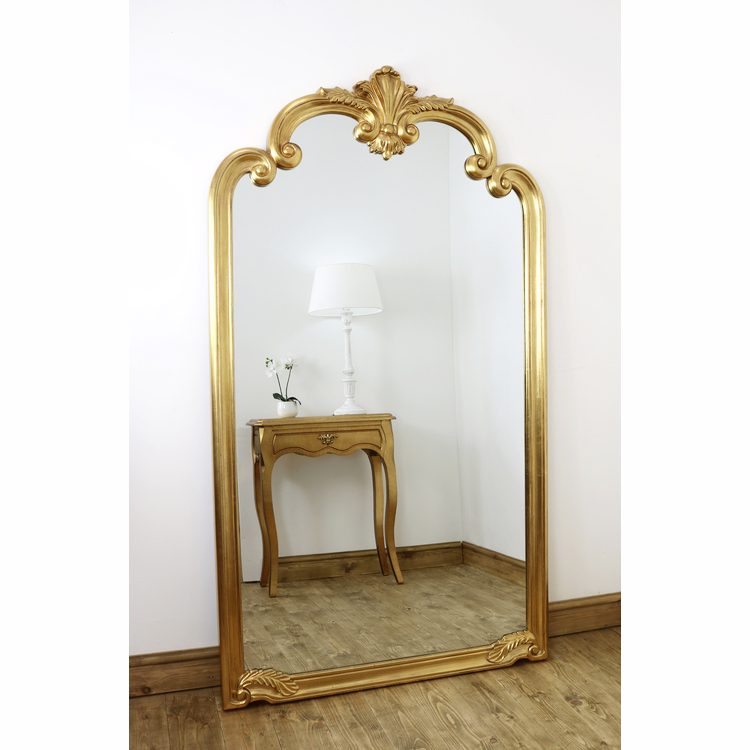 Pelazzo - Specchio Decorato Grande a figura intera Oro 185cm x 104cm