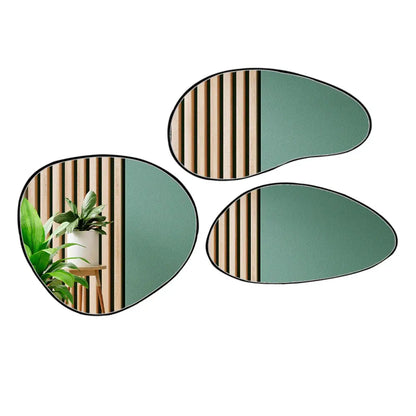 Composizione Specchio a Parete Design Goccia Organica Gouttes II - 180x130cm