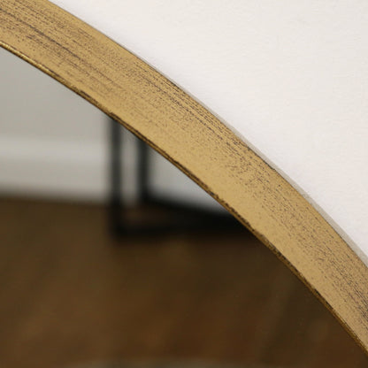 Arcus - Specchio ad Arco da Terra in Metallo Oro 170cm x 80cm