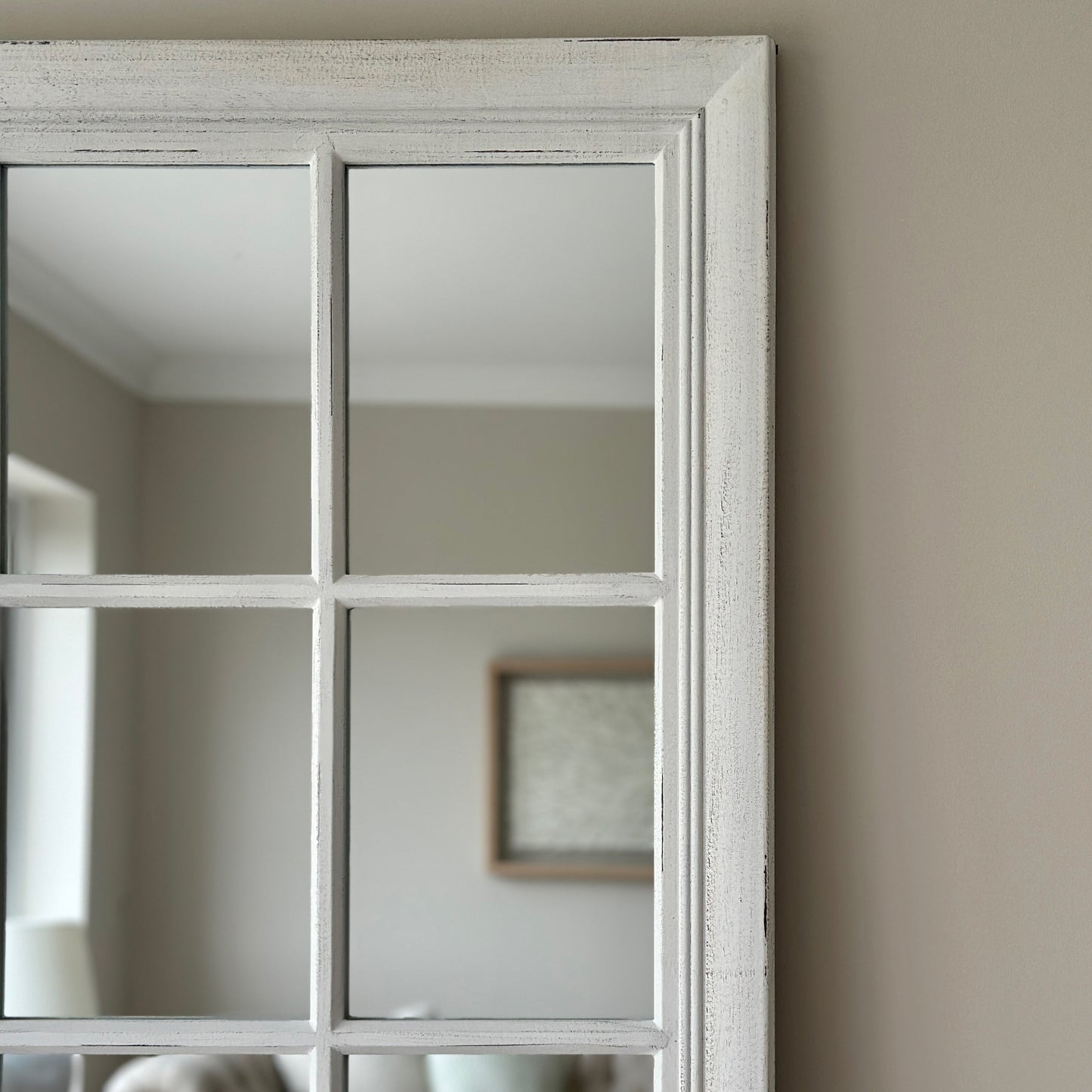 Sasha - Specchio a Finestra Shabby Chic Bianco a Figura Intera 180cm x 100cm