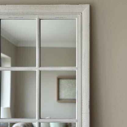 Sasha - Specchio a Finestra Shabby Chic Bianco a Figura Intera 180cm x 100cm