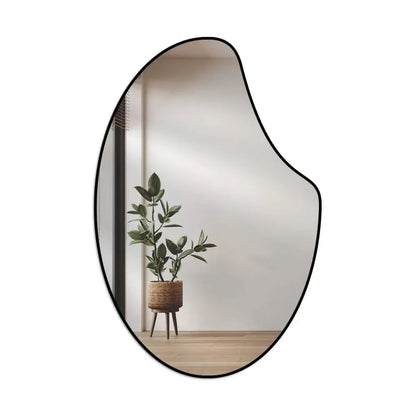 Specchio da Parete Moderno a Forma di Mela - Design Organico Minimalista 60x80 cm