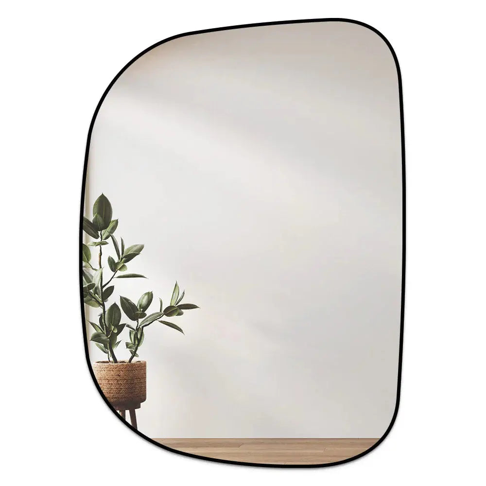 Miroir Mural Décoratif Flow Organic - Design Fluide Contemporain (53x73 cm)
