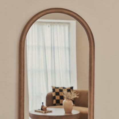 Amora - Specchio Grande ad Arco in Legno Caldo a Figura Intera 172cm x 60cm