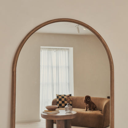 Amora - Specchio Grande ad Arco in Legno Caldo a Figura Intera 200cm x 120cm